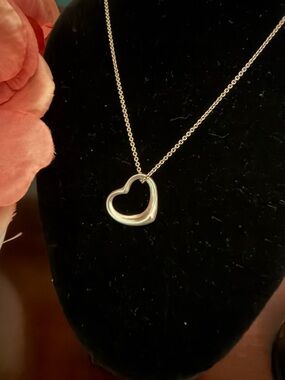 Tiffany & Co. Medium Open Heart Pendant Necklace - Silver